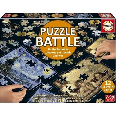 Puzzel - EDUCA - Battle Art - 12 puzzels - 42 stukjes - Voor kinderen vanaf 7 jaar