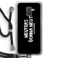 Neuters (zwart): Samsung Galaxy A8 (2018) Transparant Hoesje met koord