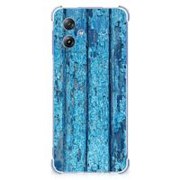 Motorola Moto G54 Stevig Telefoonhoesje Wood Blue
