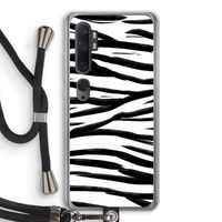 Zebra pattern: Xiaomi Mi Note 10 Transparant Hoesje met koord