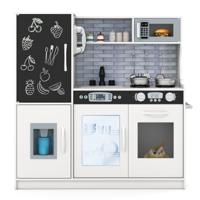 Speelkeuken om Mee te Spelen Keukenspeelset Voor Peuters met Bord 82 x 24 x 80 cm -Wit