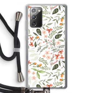 Sweet little flowers: Samsung Galaxy Note 20 / Note 20 5G Transparant Hoesje met koord
