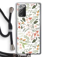 Sweet little flowers: Samsung Galaxy Note 20 / Note 20 5G Transparant Hoesje met koord