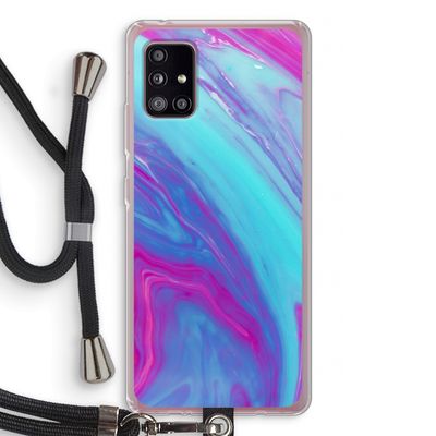 Zweverige regenboog: Samsung Galaxy A51 5G Transparant Hoesje met koord