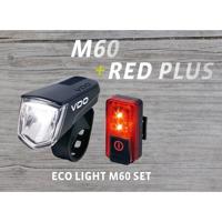 Busch & Muller Verlichtingset vdo eco light m60 usb + red plus usb