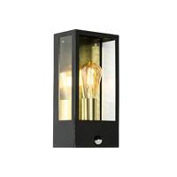 QAZQA Buiten wandlamp zwart met goud en bewegingsmelder - Rotterdam - thumbnail