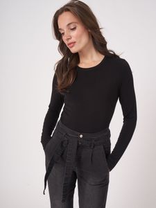 Basic damestop met lange mouwen