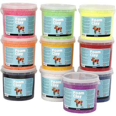 Foam Clay ®, diverse kleuren, 10x560 gr/ 1 doos