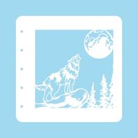 Nellie's Choice • christmas time a6 stencils wolf