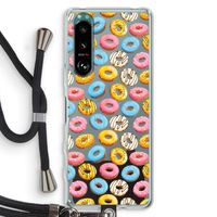 Pink donuts: Sony Xperia 5 III Transparant Hoesje met koord