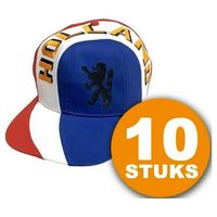 Oranje Feestpet 10 stuks Pet ""Holland"" Feestkleding EK/WK Voetbal Rood-Wit-Blauw Oranje Versiering Versierpakket - thumbnail
