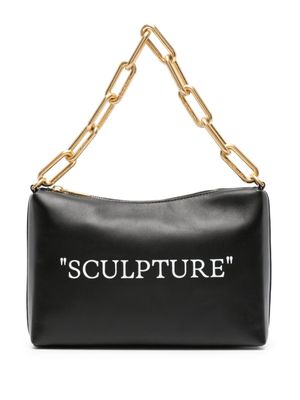 Off-White sac porté épaule Block Pouch en cuir - Noir