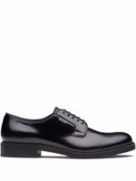 Prada derbies en cuir brossé - Noir - thumbnail