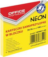 OFFICE products memoblok Neon, ft 76 x 76 mm, 100 vel, neongeel