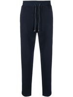 Brunello Cucinelli pantalon de jogging fuselé à lien de resserrage - Bleu