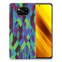 Xiaomi Poco X3 | Poco X3 Pro | TPU Hoesje | Abstract Green Blue