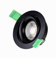 ETH Zwarte inbouwspot ex. fittingSpowel - 05-1190-30