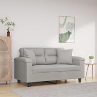 VidaXL Sierkussens 2 st 40x40 cm microvezelstof lichtgrijs