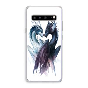Yin Yang Dragons: Samsung Galaxy S10 5G Transparant Hoesje