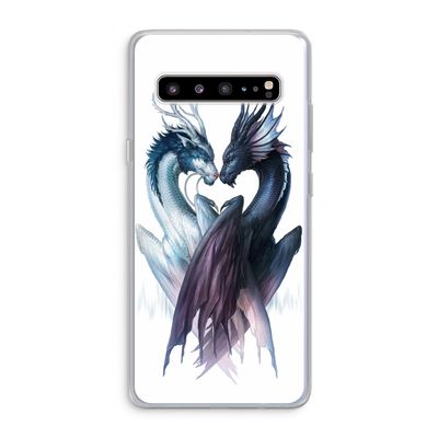 Yin Yang Dragons: Samsung Galaxy S10 5G Transparant Hoesje