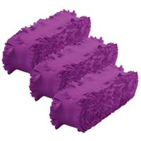 Crepe papier feest slingers/guirlande - 3x - 6 meter - paars - feestversiering - uni kleuren