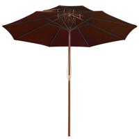 The Living Store Parasol Dubbeldekker - Terracotta - 270 x 256 cm - 38 mm paal - Houten frame - thumbnail