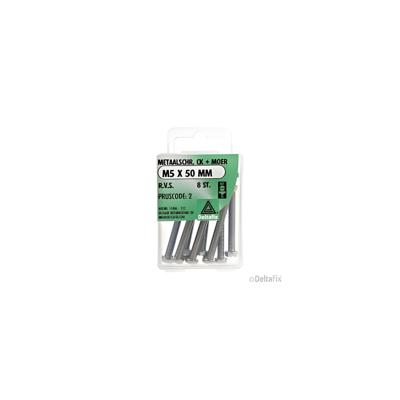 M.schroef moer ck m5x50mm rvs 8st - Deltafix