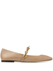 Jimmy Choo ballerines Diamond Tilda en cuir - Tons neutres