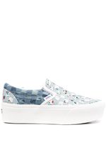 Vans baskets à fleurs - Bleu