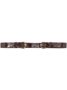 Federica Tosi ceinture en cuir verni - Marron