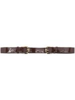 Federica Tosi ceinture en cuir verni - Marron