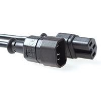 ACT C14 naar C15 0,6m stroomkabel zwart