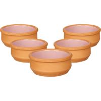 Tapas/creme brulee serveer schaaltjes - 18x - mini - terracotta/roze - 8 x 4 cm