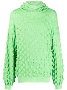 Henrik Vibskov hoodie en maille ajourée - Vert