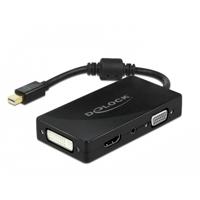 Delock 62073 DisplayPort-hub Zwart - thumbnail