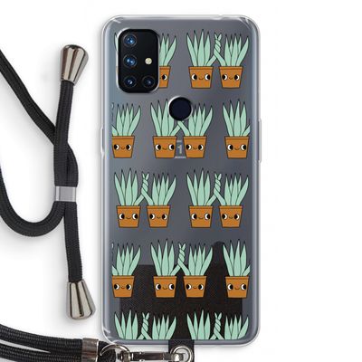 Sansevieria: OnePlus Nord N10 5G Transparant Hoesje met koord