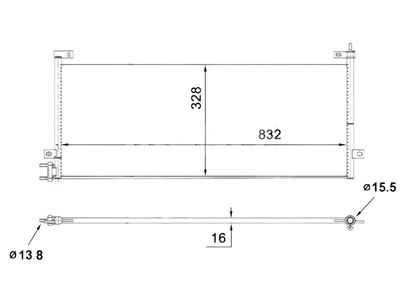Condensor, airconditioning AC884000S