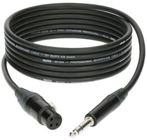 Klotz M1FS1B1000 microfoonkabel 3p XLR female - 3p 6.35 mm jack 10 m