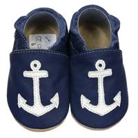 Hobea babyslofjes Anker auf dunkelblau-26-27