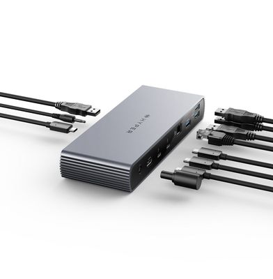 Targus HDTB4D-EUZ laptop dock & poortreplicator Thunderbolt 4 Grijs