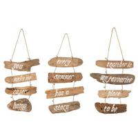 J-Line Plakkaat You+Every+Together Drijfhout Naturel Assortiment Va - thumbnail