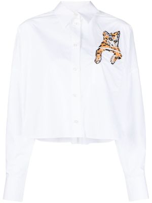 MSGM chemise en coton à sequins - Blanc