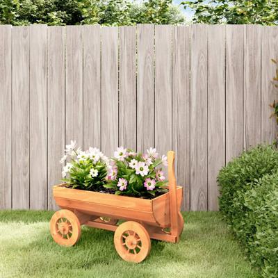 VidaXL Wagen decoratief 70x43x54 cm massief vurenhout