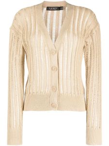 Lauren Ralph Lauren cardigan Phahya en maille ajourée - Tons neutres