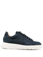 Emporio Armani baskets en daim à patch logo - Bleu