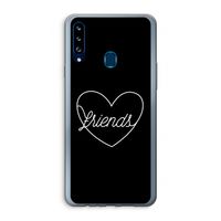 Friends heart black: Samsung Galaxy A20s Transparant Hoesje