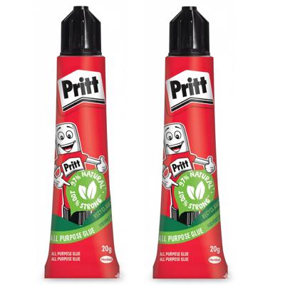 Pritt Multi Glue alleslijm - 2x - tube 20 gr - hobbylijm - knutsellijm - voor diverse materialen
