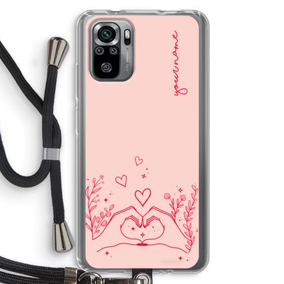 Love is in the air: Xiaomi Redmi Note 10S Transparant Hoesje met koord