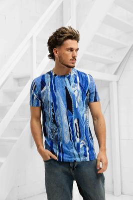 Carlo Colucci C3460 151 T-Shirt Heren Lichtblauw - Maat M - Kleur: Lichtblauw | Soccerfanshop