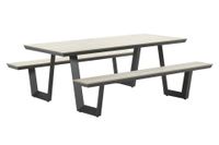 Garden Impressions Bell picknicktafel 200 x 178 cm. - Carbon black